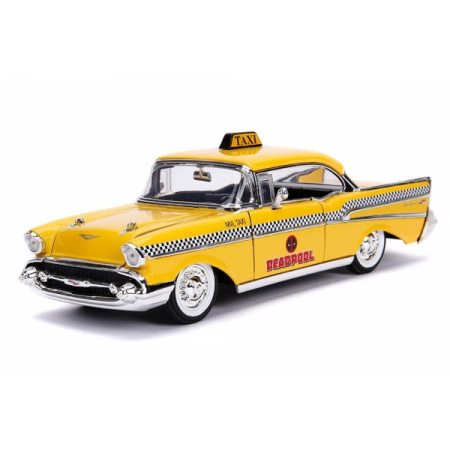 YELLOW TAXI CHEVY 1957 DEAD POOL SCARA 1 LA 24 [2]
