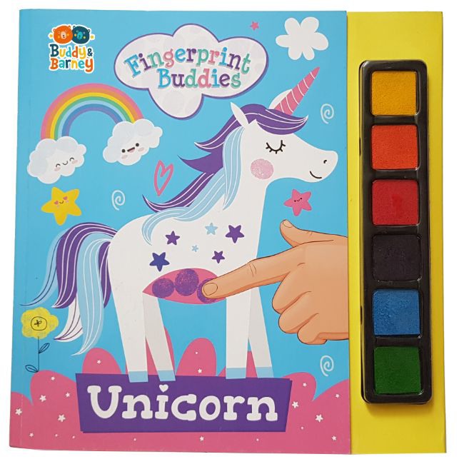 Carticica de colorat si pictat cu degetul - Unicorn [1]