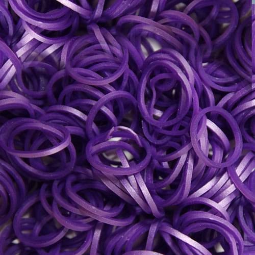 Elastice Rainbow Loom - Metalic Mov-300 buc [1]