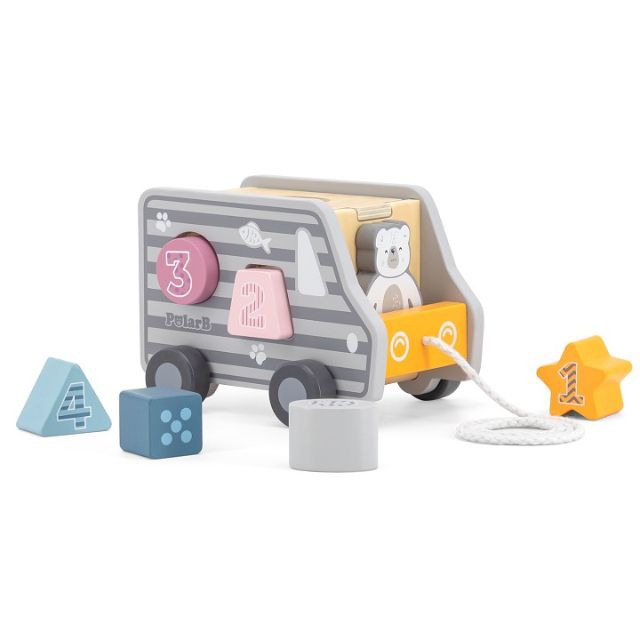 Jucărie de tras sortator forme geometrice Camion PolarB [1]