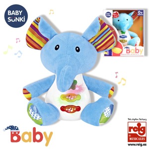 Jucarie interactiva bebe cu sunete si lumini 15 cm - Elefant [1]