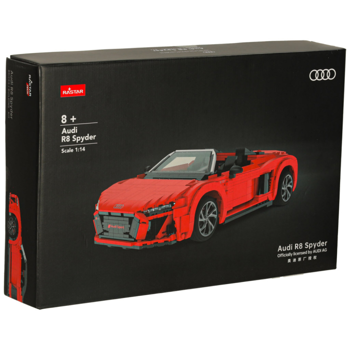 Masina Audi R8 Spyder Rastar 1:14 din piese de constructie – 1440 piese [11]