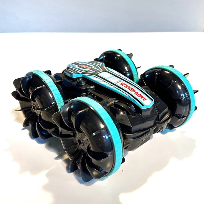 Mașinuță Amphibious Stunt Car cu telecomandă, controlată prin gesturi, 4x4, rotație 360°, 2.4GHz, 3.7V [5]