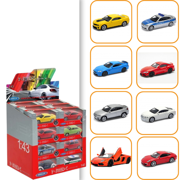 Masinute metalice de colecție 1:43 Welly, 8 modele [7]