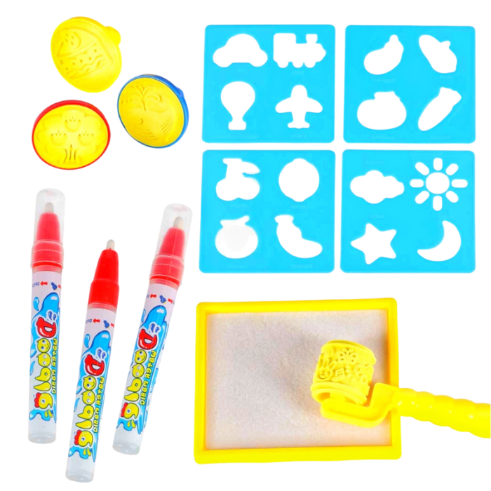 Mată de desen cu apă 100x80 cm cu accesorii, alfabet – reutilizabilă, fără murdărie [2]