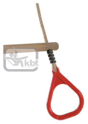 Trapez din lemn cu inele din plastic PP10, Rosu, 2,55 m [1]