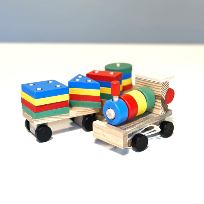 Tren din lemn cu sortator de forme, 30 cm [4]