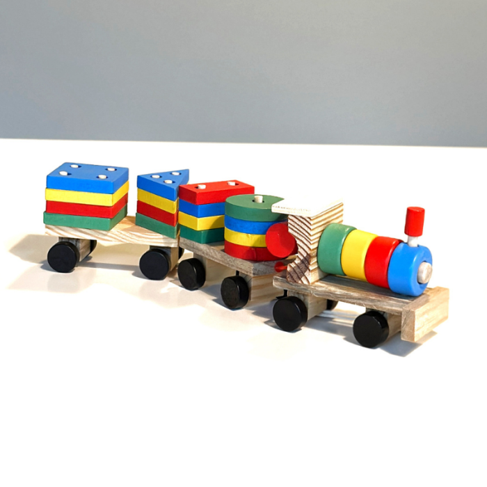 Tren din lemn cu sortator de forme, 30 cm [6]