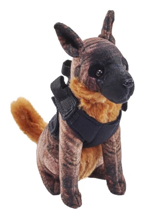 Jucării de pluș - Caine de salvare cu sunet CIOBANESC BELGIAN - Jucarie Plus Wild Republic 14 cm