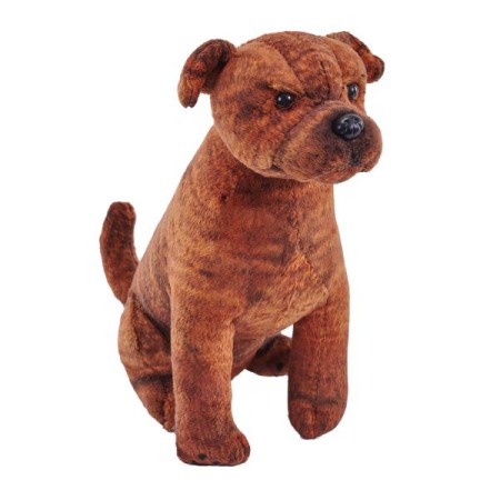 Jucării de pluș - Caine de salvare cu sunet STAFFORDSHIRE BULL TERRIER - Jucarie Plus Wild Republic 14 cm