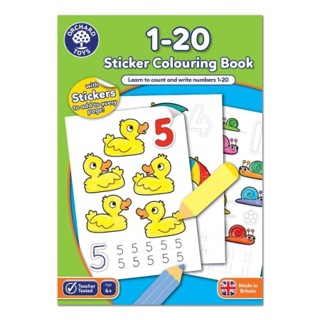 Educative - Carte de colorat cu activitati in limba engleza si abtibilduri 1 - 20