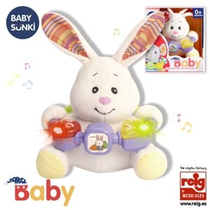 Jucării Bebe - Jucarie interactiva bebe cu activitati si lumini 20 cm - Iepuras