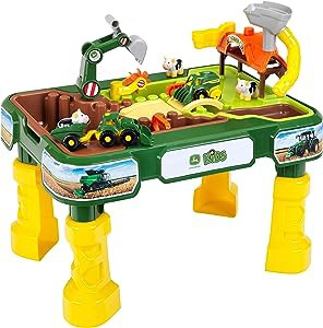 Bebeluși - Masuta de joaca cu apa si nisip 2 in 1 - Ferma John Deere