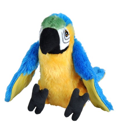 Bebeluși - Papagal Macaw Albastru - Jucarie Plus Wild Republic 20 cm