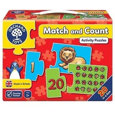 Puzzle Potriveste si numara de la 1 la 20  MATCH AND COUNT