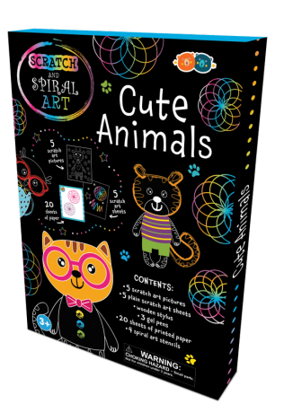 2-4 Ani - Set Creatie Scratch & Spiral - Animale Dragute