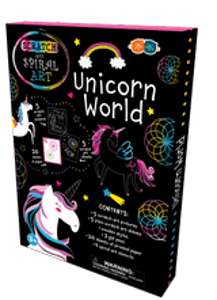 2-4 Ani - Set Creatie Scratch & Spiral - Lumea Unicornilor