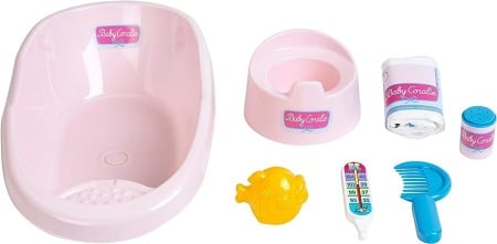 Păpuși - Set de baie cu accesorii pentru papusi Coralie