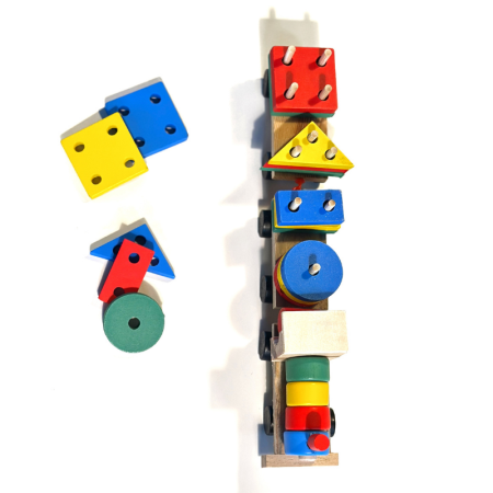 Tren din lemn cu sortator de forme, 30 cm [4]