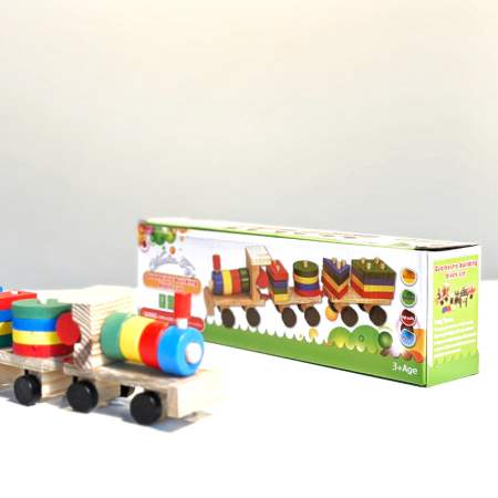 Tren din lemn cu sortator de forme, 30 cm [7]