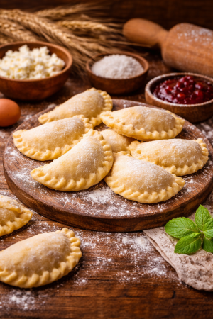 Placinta pe lespede din Ardeal - Coltunasi cu branza