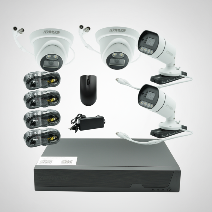 Kit Supraveghere Video Zexivision Turbo HD 5MP Full-Color 4K, Audio, HDMI, Alarmă Integrată, Vizualizare în Timp Real [19]