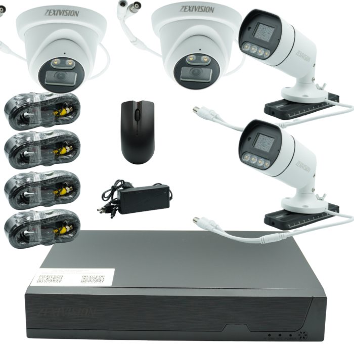 Kit Supraveghere Video Zexivision Turbo HD 5MP Full-Color 4K, Audio, HDMI, Alarmă Integrată, Vizualizare în Timp Real [6]
