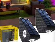 Set 2 Lampi Solare Decorative de Perete , Lumina in 3 Directii , Mullticolor , Alb rece , Alb Cald [5]