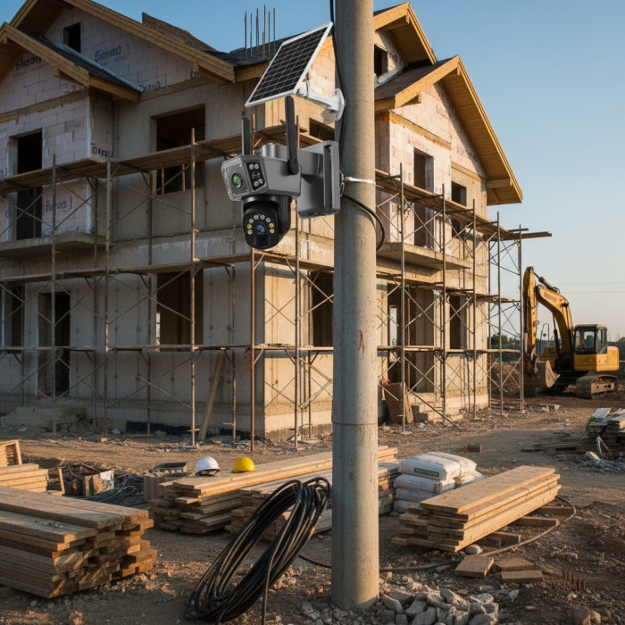 Set 2 x Camera Supraveghere Solara Dubla INNOVA WIFI , 6MP , Full HD, PTZ 360°, baterie 12000mAh, 2 carduri 64gb cadou , 3 ani garantie [5]