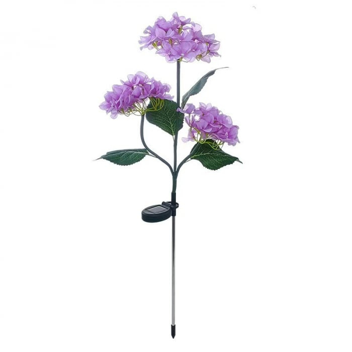 Set 2x Lampa Solara Decorativa Hortensie, 70cm, iluminare LED, IP66, panou solar integrat [5]