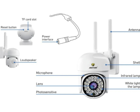 2 x Cameră de Supraveghere Jortan WiFi HD cu Viziune Infraroșu și Protecție Avansată IP66 + Cadou Surpriza [5]
