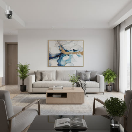 Black Friday - Set 2 x Cameră Video Duală INNOVA VISION SMART 6MP , 42 Led, Vedere 360°, Wifi +2 card 32gb Cadou [8]