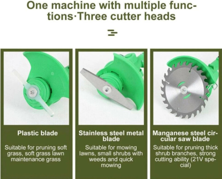 Motocoasa Electrica Cu Acumulator 2 x 48V, 18000 RPM , Extensibila + 9 Accesorii [6]