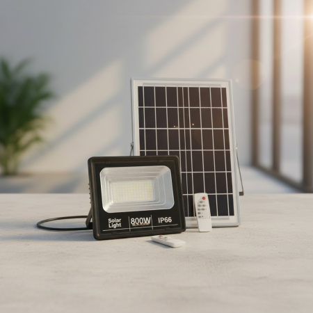 Proiector LED INNOVA 800 W Cu Panou Solar si telecomanda, IP66 + Cadou Surpriza [9]