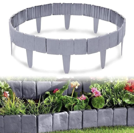Set 10 x Gard Decorativ cu Aspect de Piatra Pentru Gazon sau Flori [3]