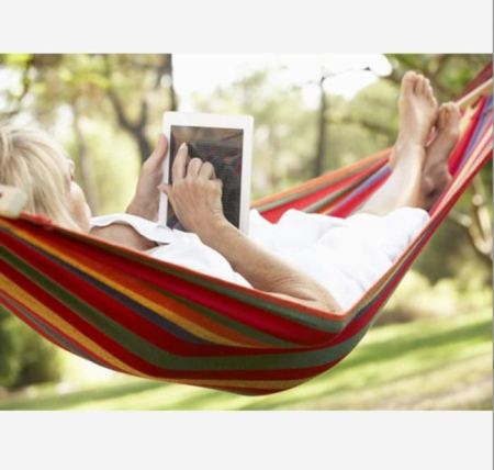 Set 2 Hamace cu Bară de Lemn, Bumbac 180×80 cm, Relaxare de Vara pentru 2 Persoane [2]