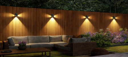 Set 2 Lampi Solare Decorative de Perete , Lumina in 3 Directii , Mullticolor , Alb rece , Alb Cald [5]