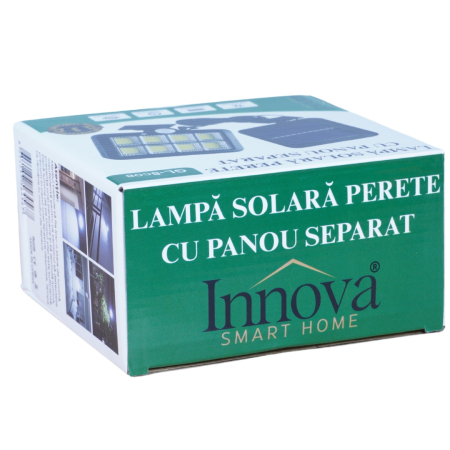 Set 4x Lampi Solare T9 INNOVA Smart Home, 160 LED COB, 8 Cadrane, Senzor Miscare, Panou Detașabil, IP66 + Telecomandă, Cadou + Garanție 3 Ani [7]