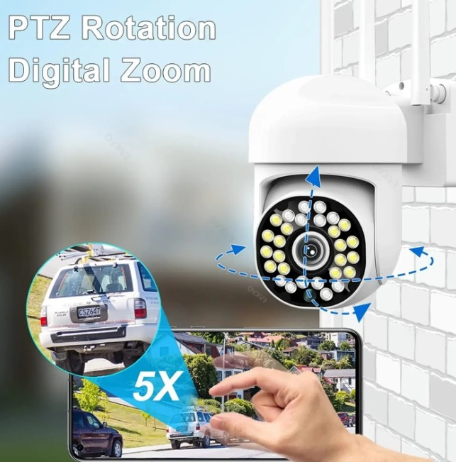 Pachet 4 x Cameră de Supraveghere Jortan 8161QJ, 28 LED-uri, WiFi, HD + Cadou Surpriza Viziune Nocturnă cu Infraroșu și Protecție IP66, Transmisie Live pe Telefon [2]