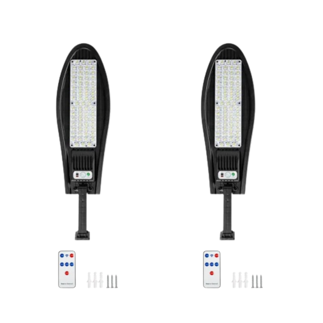 LAMPI SOLARE - Set 1+1 Lampa Solara LUPE 260 Led , Ip66 , Senzor de Lumina + Senzor de Miscare + Telecomanda
