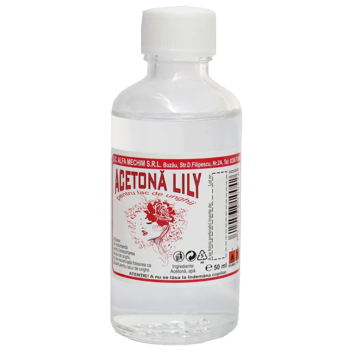 Curatenie si intretinere casa - Acetona Pura Lily 50 ml - Solvent pentru Degresare si Curatare
