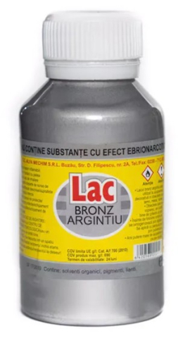 Pigmenti - Lac bronz decorativ metalic 100 ml auriu sau argintiu