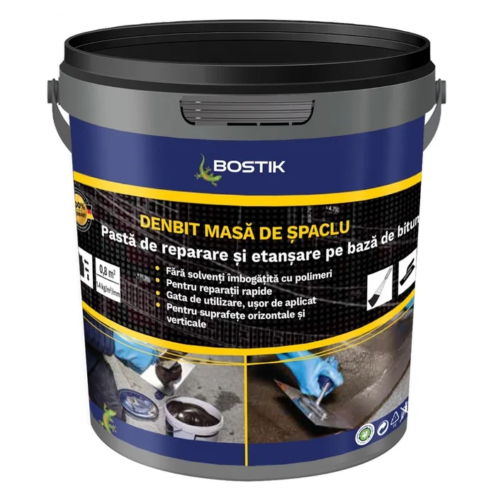 Hidroizolatii - Bostik DenBit masa spaclu bituminoasa 1 kg reparatii hidroizolatie