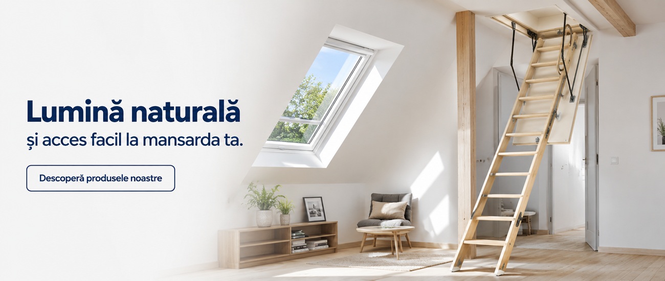 Lumina naturala si acces facil la mansarda ta!