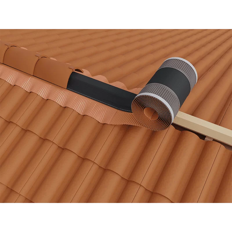 Banda Etansare Si Ventilare Coama Basic Roll, Riwega, Maro inchis (RAL 8019), 310 mm x 5 m [1]