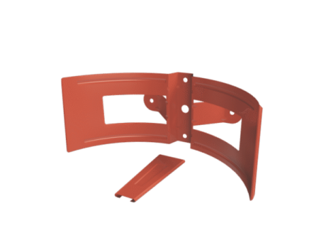 Diam. 125 mm x 90 mm - Bratara Burlan Metalic, Rufster, Rosu Caramiziu (RAL 8004), Diam. 90 mm