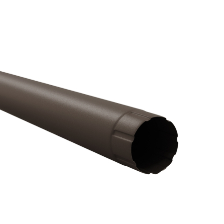 Diam. 125 mm x 90 mm - Burlan Metalic, Bilka, RAL 8019 MAT (Maro Inchis), 90 mm x 3000 mm, 0.60 mm