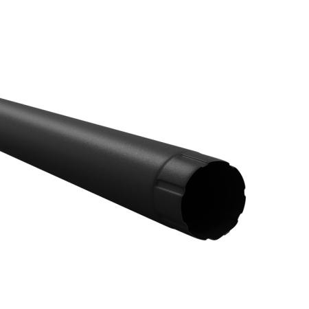 Diam. 125 mm x 90 mm - Burlan Metalic, Bilka, RAL 9005 MAT (Negru), 90 mm x 3000 mm, 0.60 mm