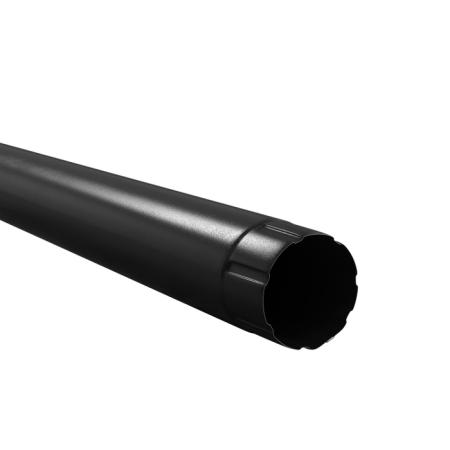 Diam. 125 mm x 90 mm - Burlan Metalic, Bilka, RAL 9005 (Negru), 90 mm x 3000 mm, 0.60 mm