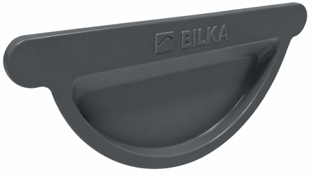 Acoperisuri - Capac Jgheab, Bilka, RAL 7011 (Gri), 150 mm